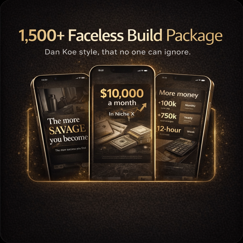 1500+ Faceless Reels Package