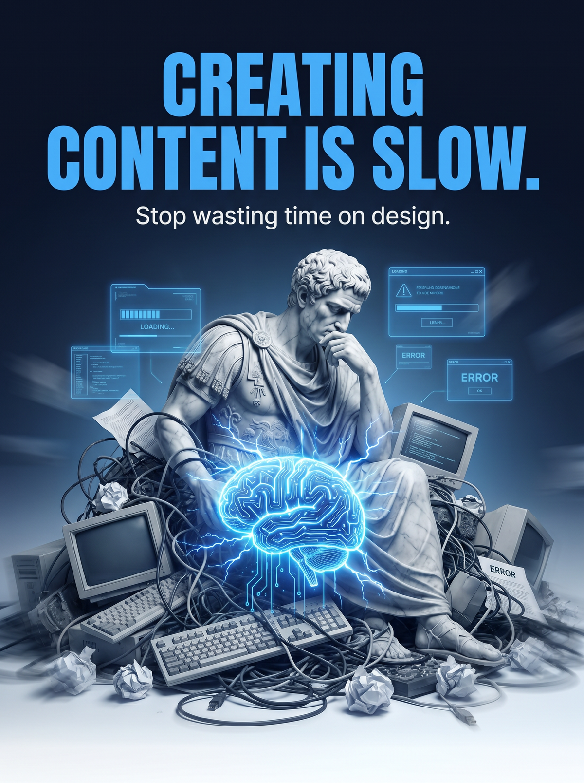 Creating content is slow.